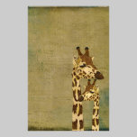 Golden Bronze Giraffes Stationery stationery