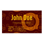 Golden Brown Circles Business Card
