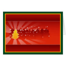 Golden Christmas Tree - Christmas Card
