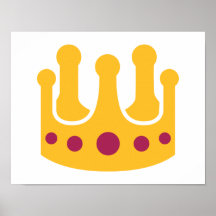 Golden crown print