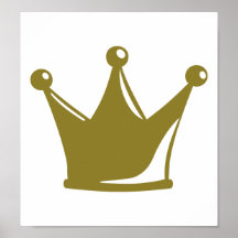 Golden crown print