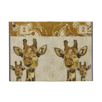 Golden Damask Giraffes Monogram  iPad Case powis icase