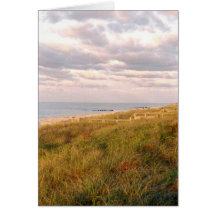 'Golden Dunes with Stairs' Blank Greeting Card