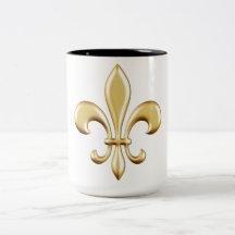 Golden Fleur De Lis Coffee Mug