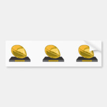 golden football champions bumper stickers