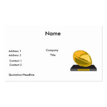 golden football champions business card template