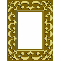 Golden Frame Ornament Photo Cutouts