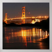 Golden Gate bridge from Barker Beach Print