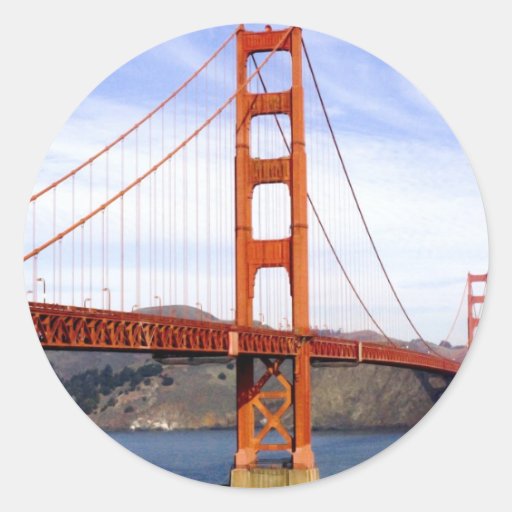 Golden Gate Bridge Round Sticker