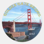 Golden Gate Bridge Round Stickers