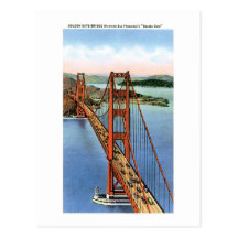 Golden Gate Bridge, SF, Ca Post Card