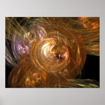 Golden Globe Abstract Art Print