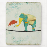 Golden Graceful Elephant Mousepad mousepads