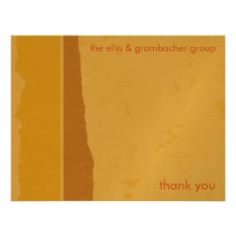 Golden Grunge Thank You Personalised Invitations