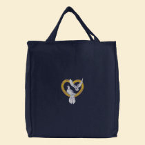 Golden Heart Doves embroidered bags
