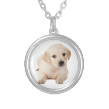 Golden Labrador Puppy Personalized Necklace
