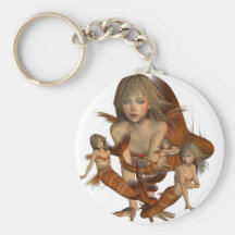 Golden Mermaid  Keychain