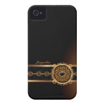 Golden Ornament Name iPhone 4 Case