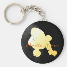 Golden Poodle Keychain