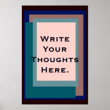 Golden Ratio Teal Blush Blocks Posters
