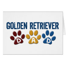 GOLDEN RETRIEVER Dad Paw Print 1 Cards