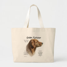 Golden Retriever History Design Canvas Bag