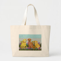 Golden Retriever Sunshine Canvas Bag