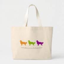 Golden Retrievers Colour My World With Joy Canvas Bag