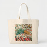Golden Rose Deer & Peacock Floral Bag