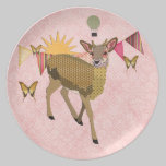 Golden Rose Deer Pink Plate plates