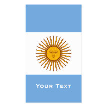 Golden Sun Argentina Flag Business Card