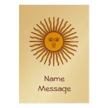Golden Sun of May Argentina Flag Business Card