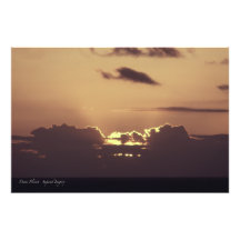 Golden Sunset in Hawaii Photographic Print