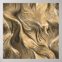 Golden Swirls Posters