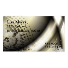 Golden Swirls Steampunk Business Cards