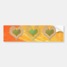 Golden Triangle - Threesome Awesome Hearts Bumper Sticker