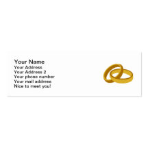 Golden Wedding rings Business Cards