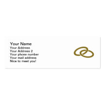 Golden Wedding rings Business Cards