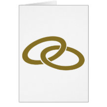 Golden Wedding rings Greeting Card
