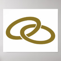 Golden Wedding rings Poster