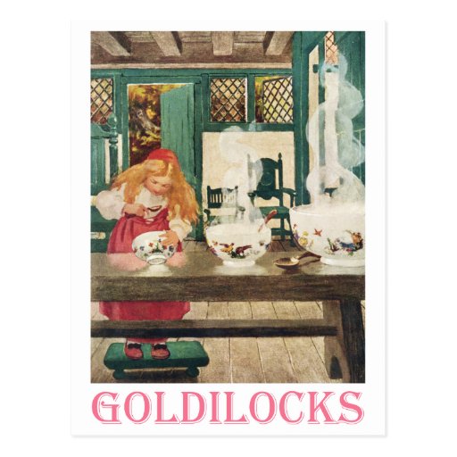 Goldilocks and the Three Bears Post Card