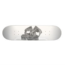 GOLEM - Gargoyle black-and-white Design Skateboard