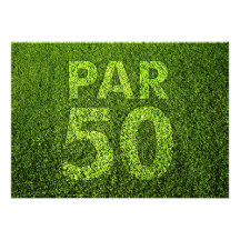 Golf 50th Birthday Party Custom Invitation