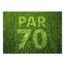 Golf 70th Birthday Party Custom Invite