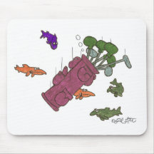 golf clubs overboard mousepad