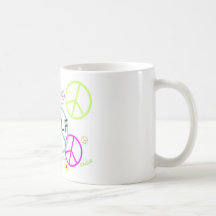 Golf Coloured Peace Signs Coffee Mug