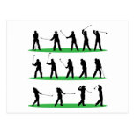Golf Driving Sequence Postcards