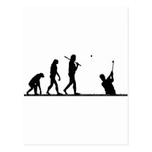 golf evolution postcards
