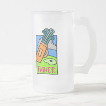 Golf Fathers Day Frosted Beer Mug