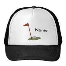 Golf Flag Custom Name Trucker Hats